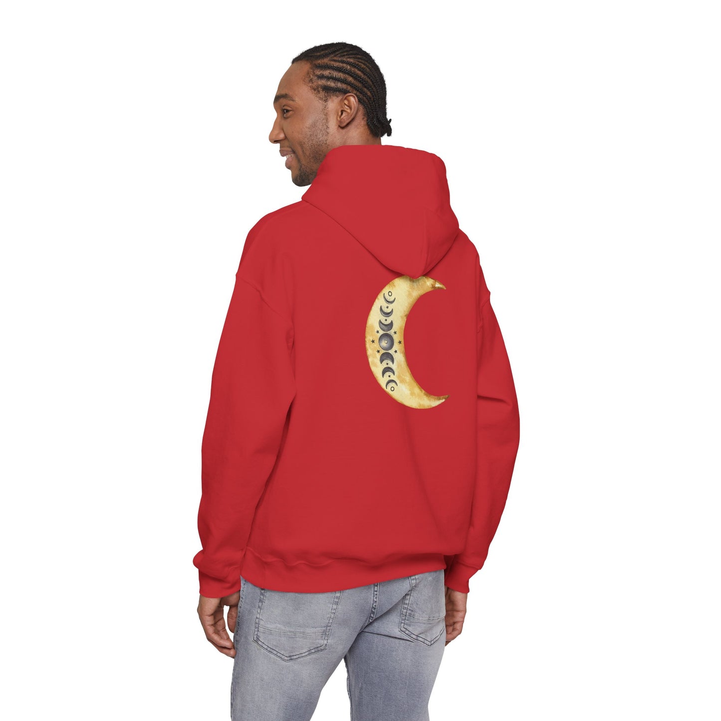Moon Phases Spiritual Graphic Hooded Sweatshirt