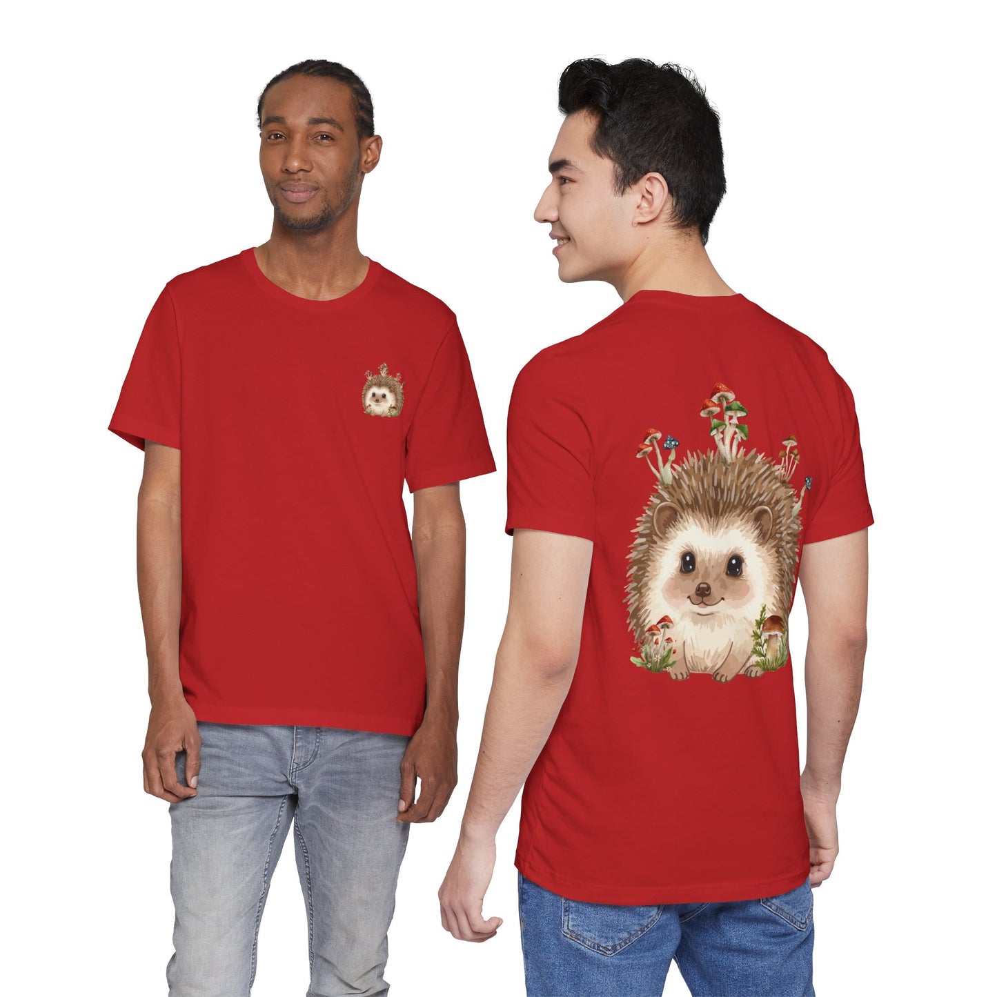 Hedgehog Mushroom Psychedelic Aniaml Graphic Tee