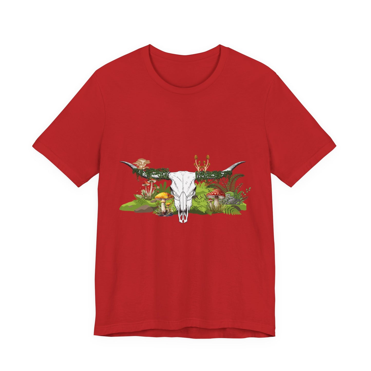 Longhorn Skull Mushroom Western Psychedelic Tee