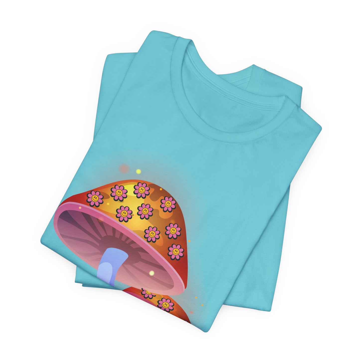 Smiley Mushroom Psychedelic Graphic Tee