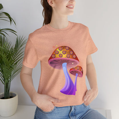 Smiley Mushroom Psychedelic Graphic Tee