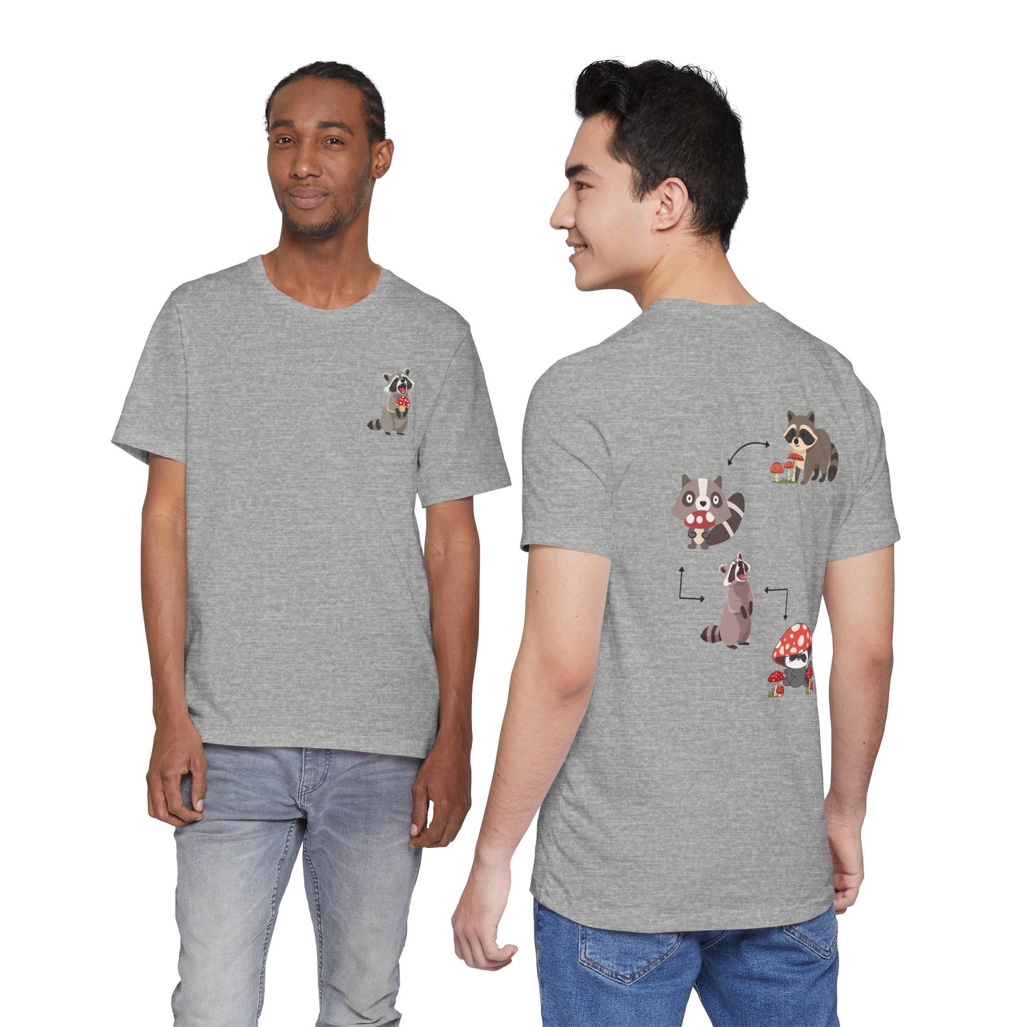 Raccoon Mushroom Psychedelic Animal Graphic Tee