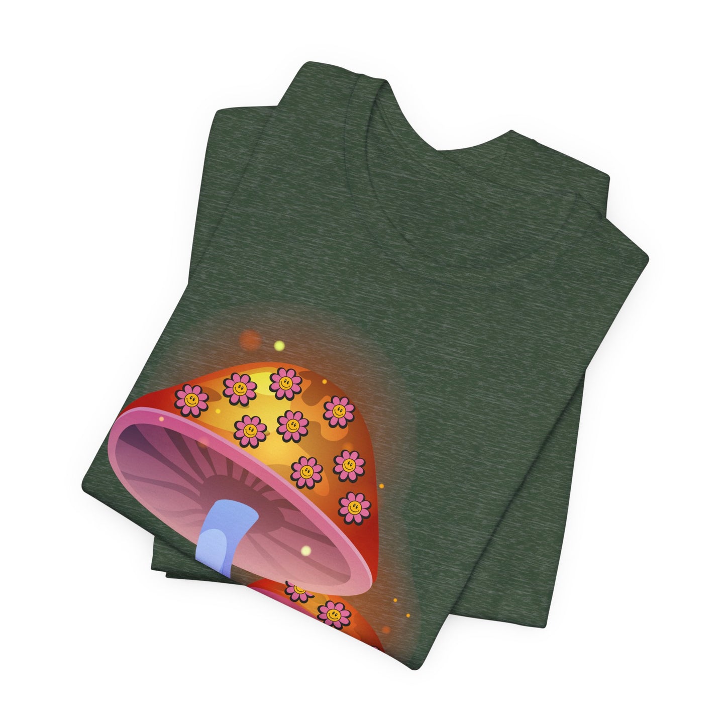 Smiley Mushroom Psychedelic Graphic Tee