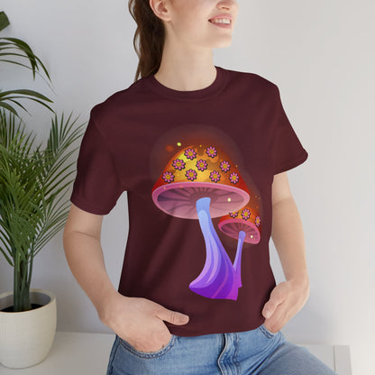 Smiley Mushroom Psychedelic Graphic Tee