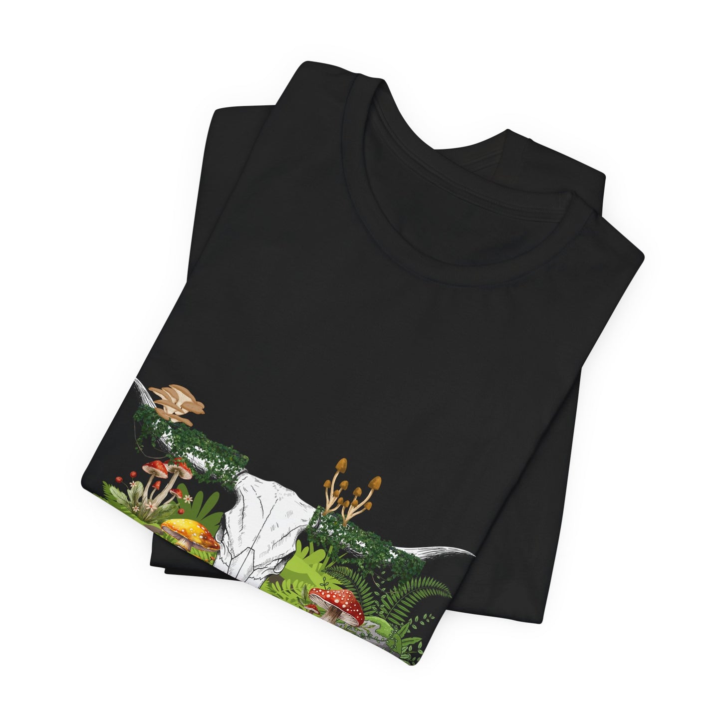 Longhorn Skull Mushroom Western Psychedelic Tee