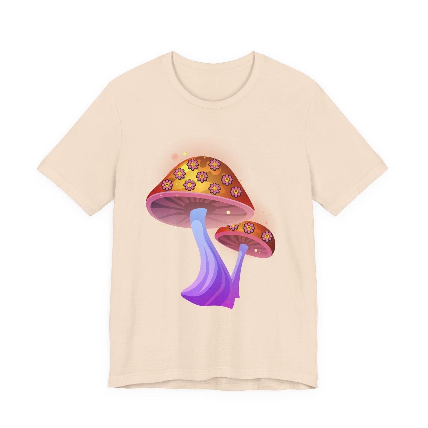 Smiley Mushroom Psychedelic Graphic Tee
