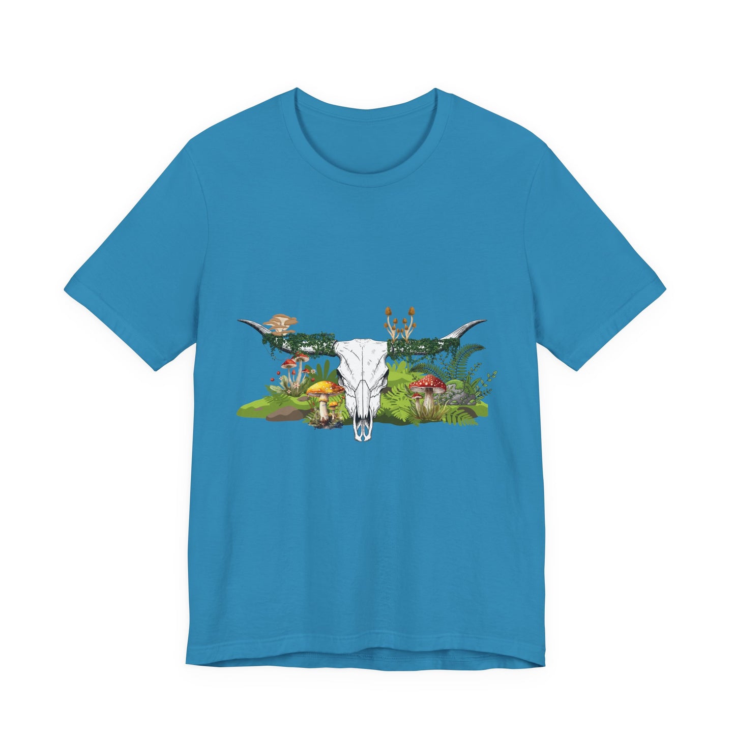 Longhorn Skull Mushroom Western Psychedelic Tee