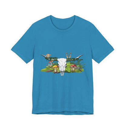 Longhorn Skull Mushroom Western Psychedelic Tee