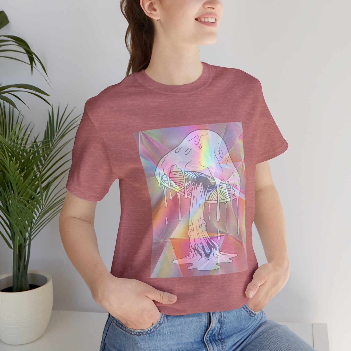Reflective Mushroom Psychedelic Art Tee