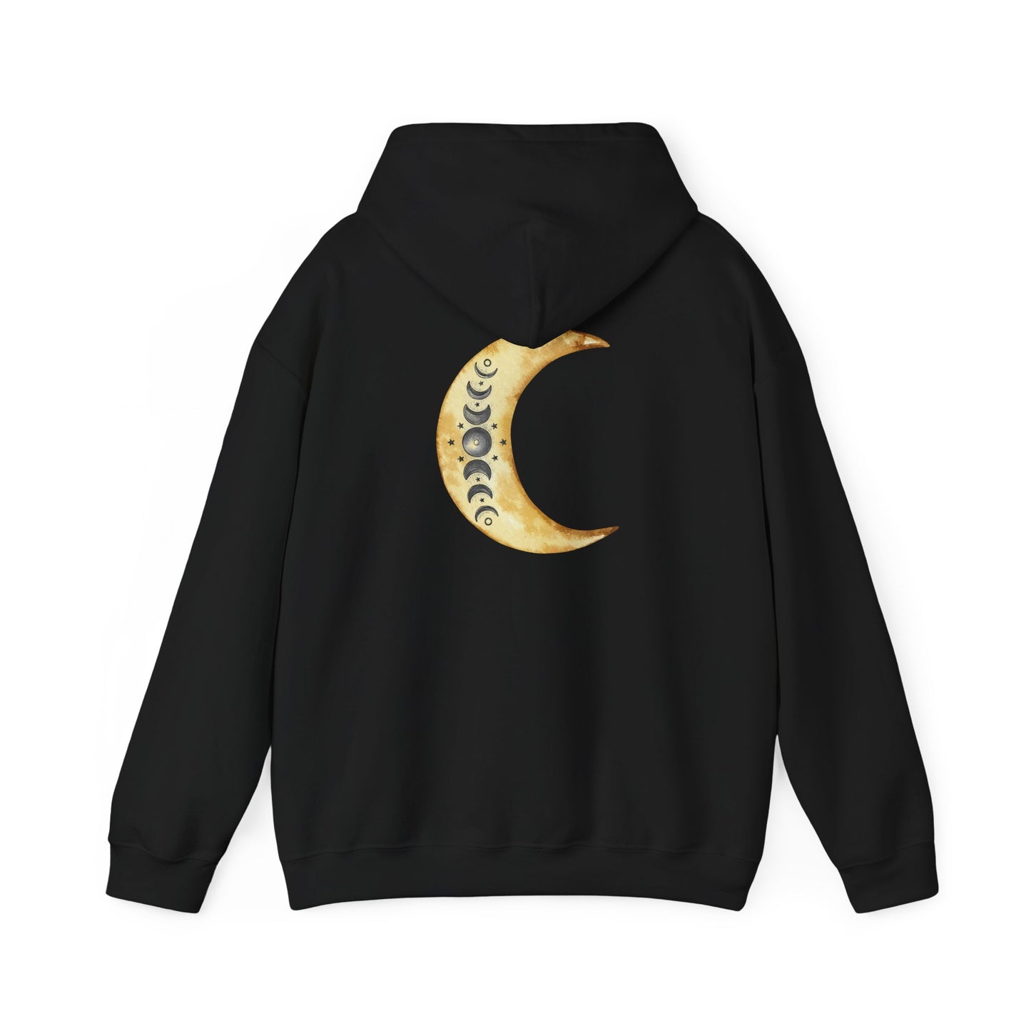 Moon Phases Spiritual Graphic Hooded Sweatshirt