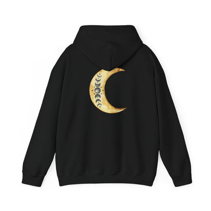 Moon Phases Spiritual Graphic Hooded Sweatshirt