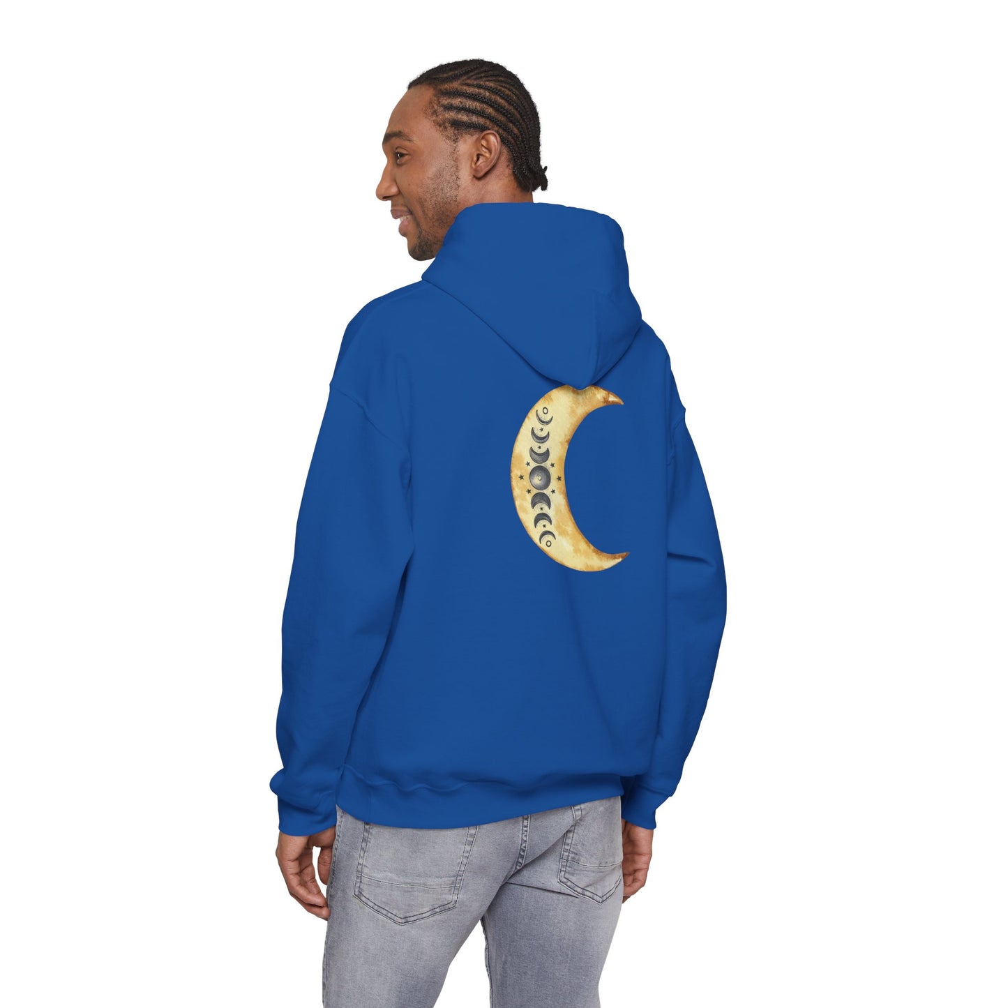 Moon Phases Spiritual Graphic Hooded Sweatshirt