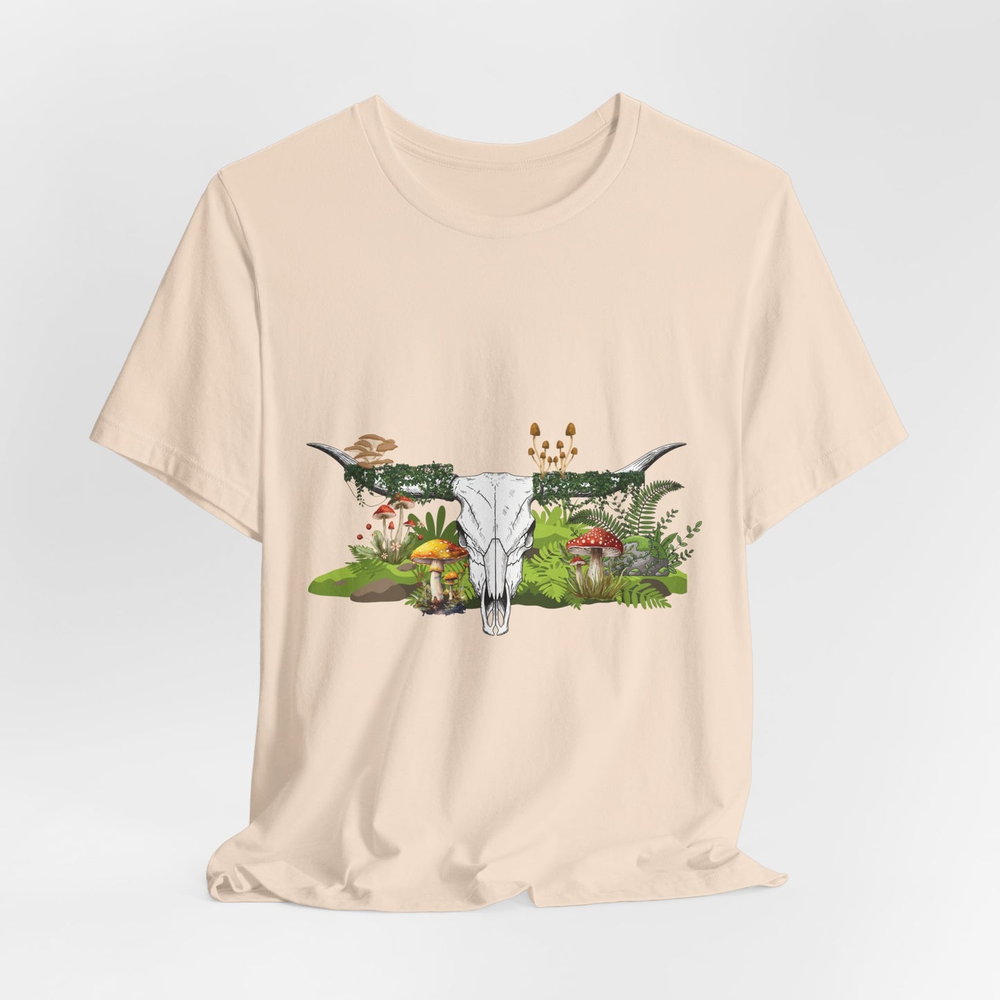 Longhorn Skull Mushroom Western Psychedelic Tee