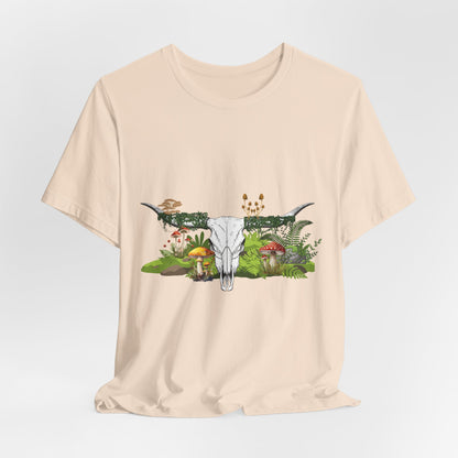 Longhorn Skull Mushroom Western Psychedelic Tee