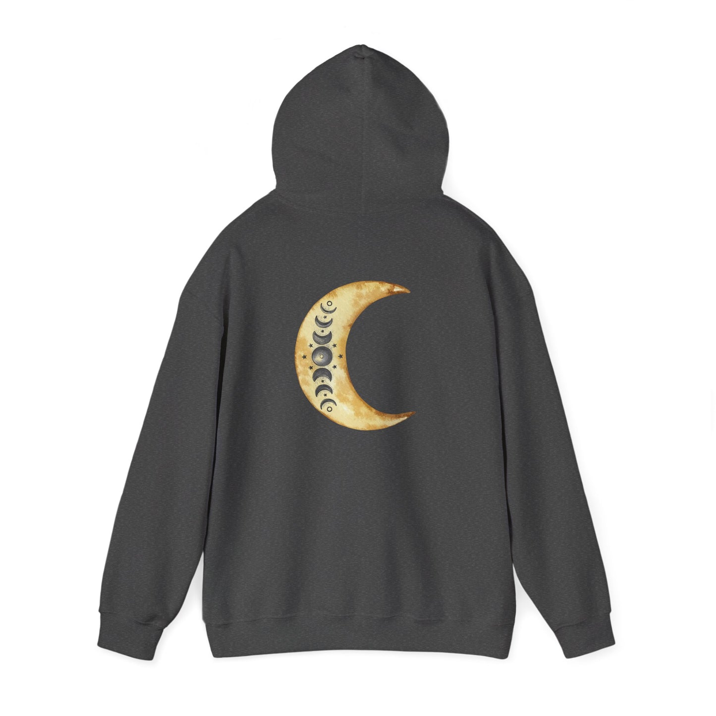 Moon Phases Spiritual Graphic Hooded Sweatshirt