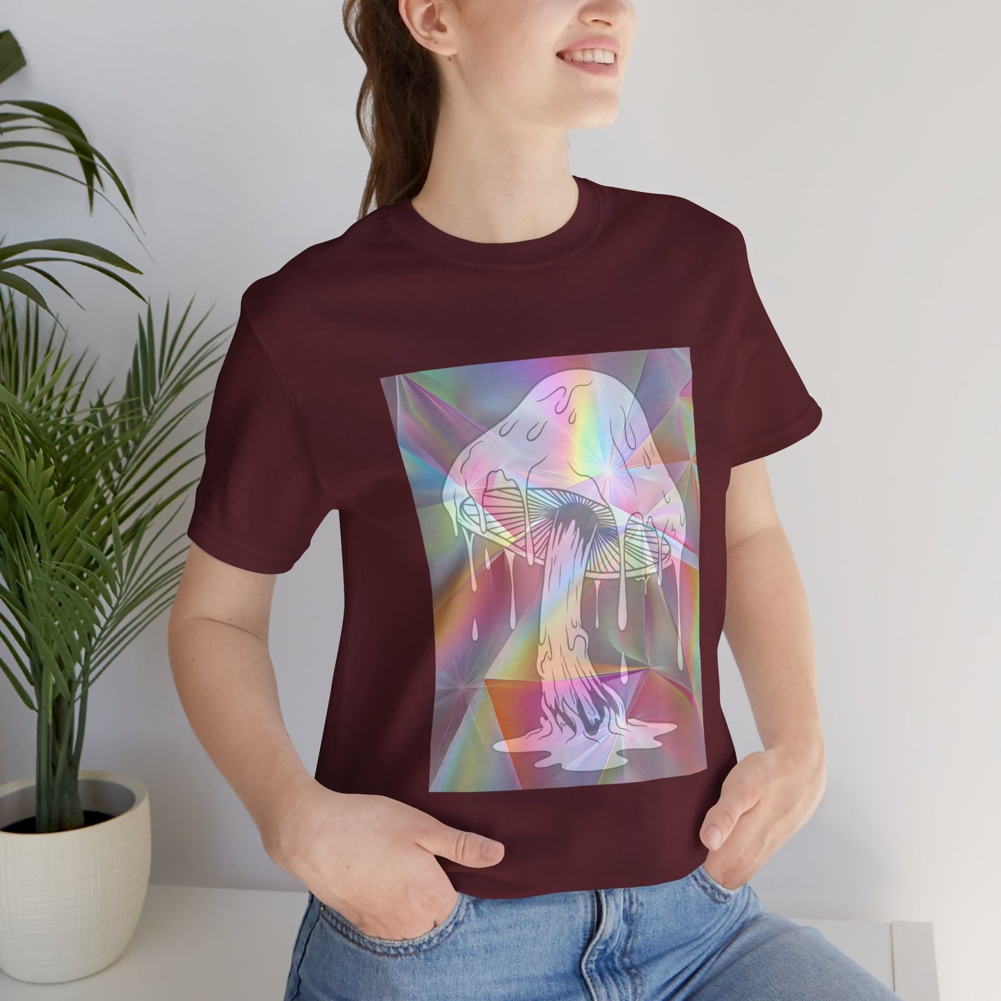 Reflective Mushroom Psychedelic Art Tee