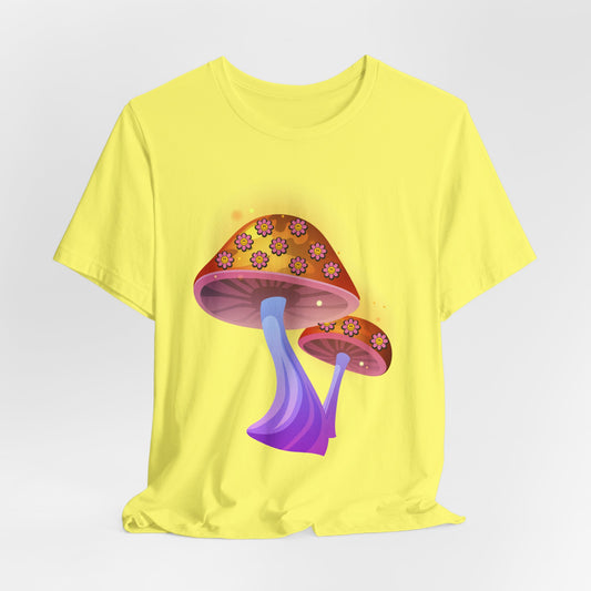 Smiley Mushroom Psychedelic Graphic Tee