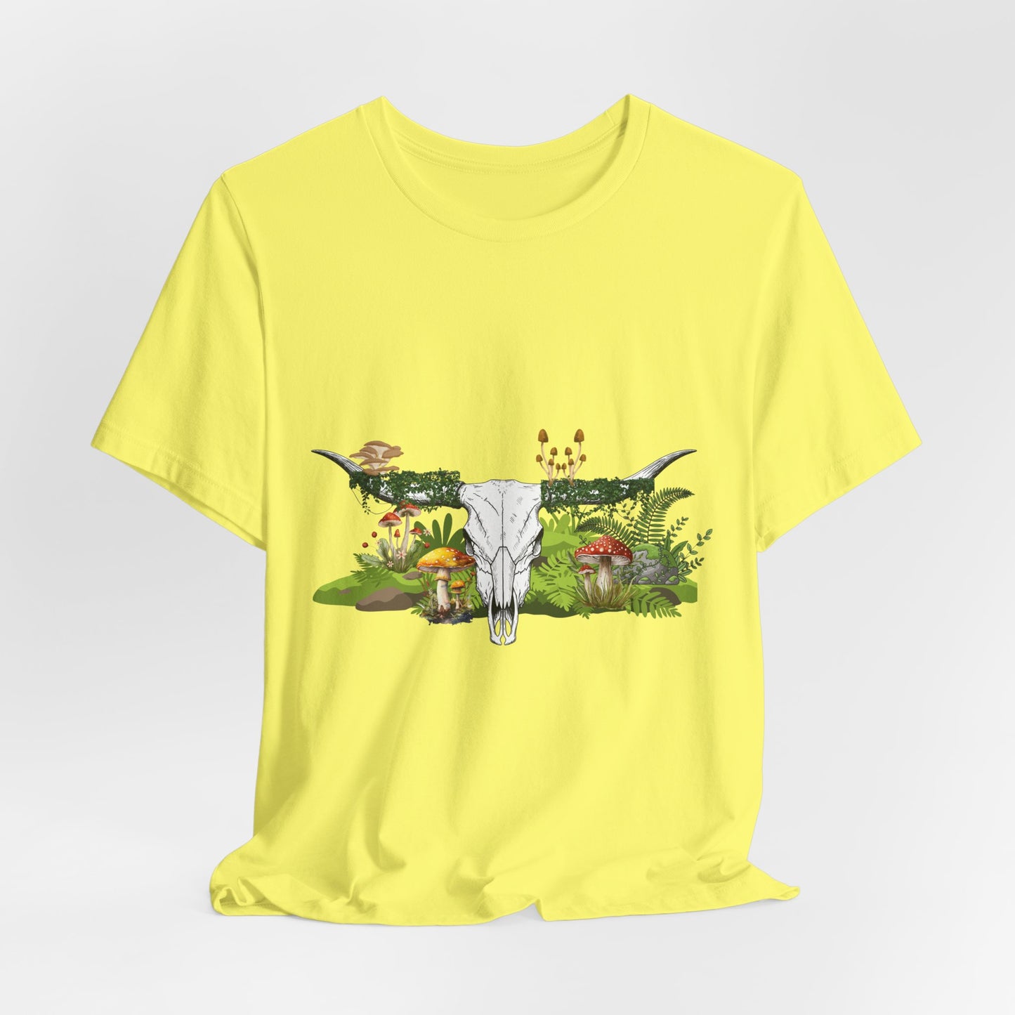 Longhorn Skull Mushroom Western Psychedelic Tee