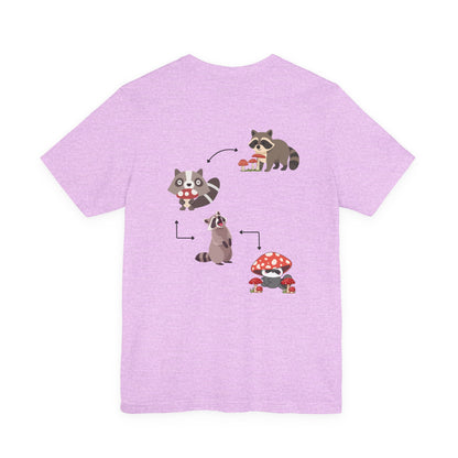 Raccoon Mushroom Psychedelic Animal Graphic Tee