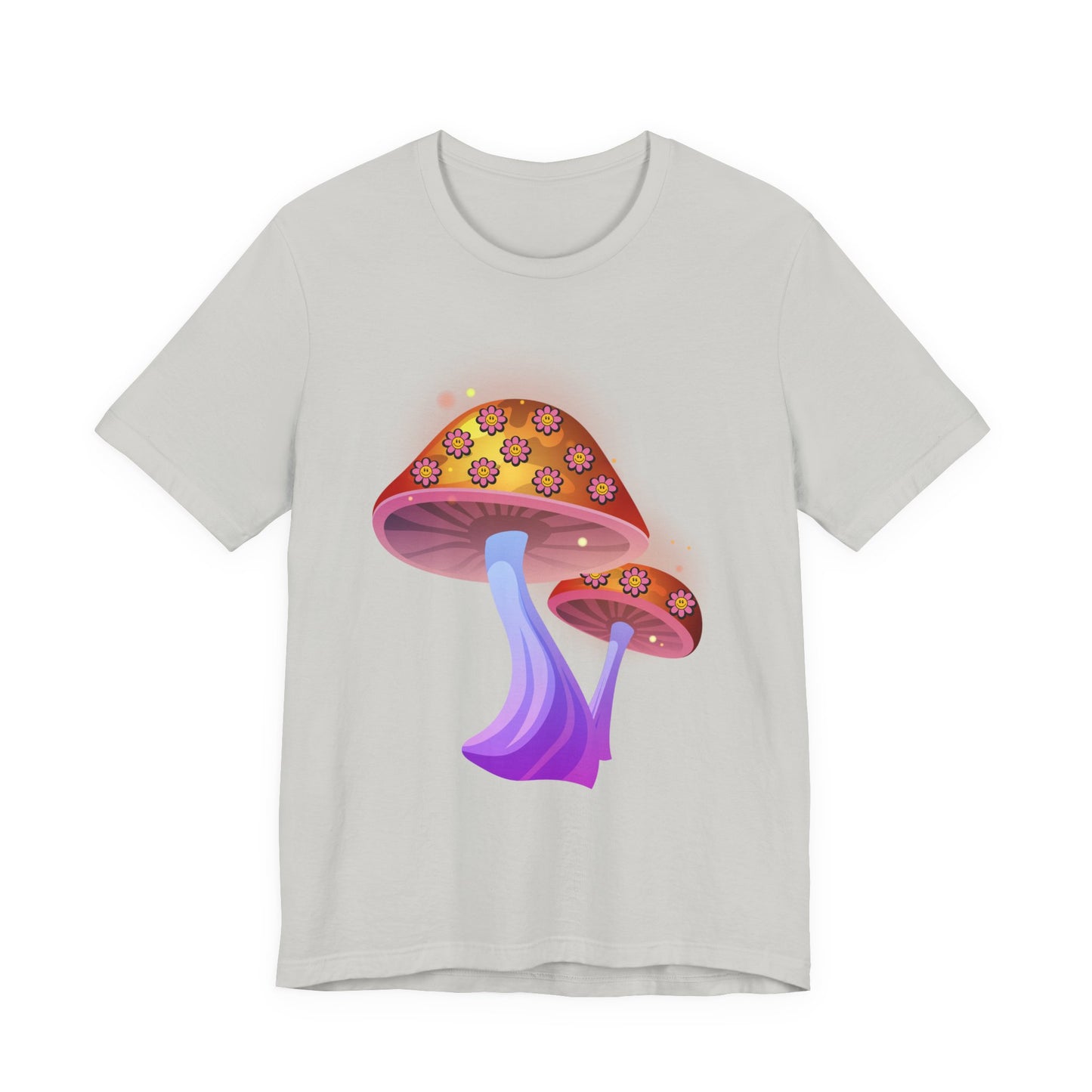 Smiley Mushroom Psychedelic Graphic Tee