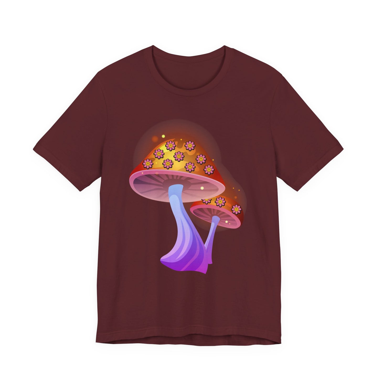 Smiley Mushroom Psychedelic Graphic Tee
