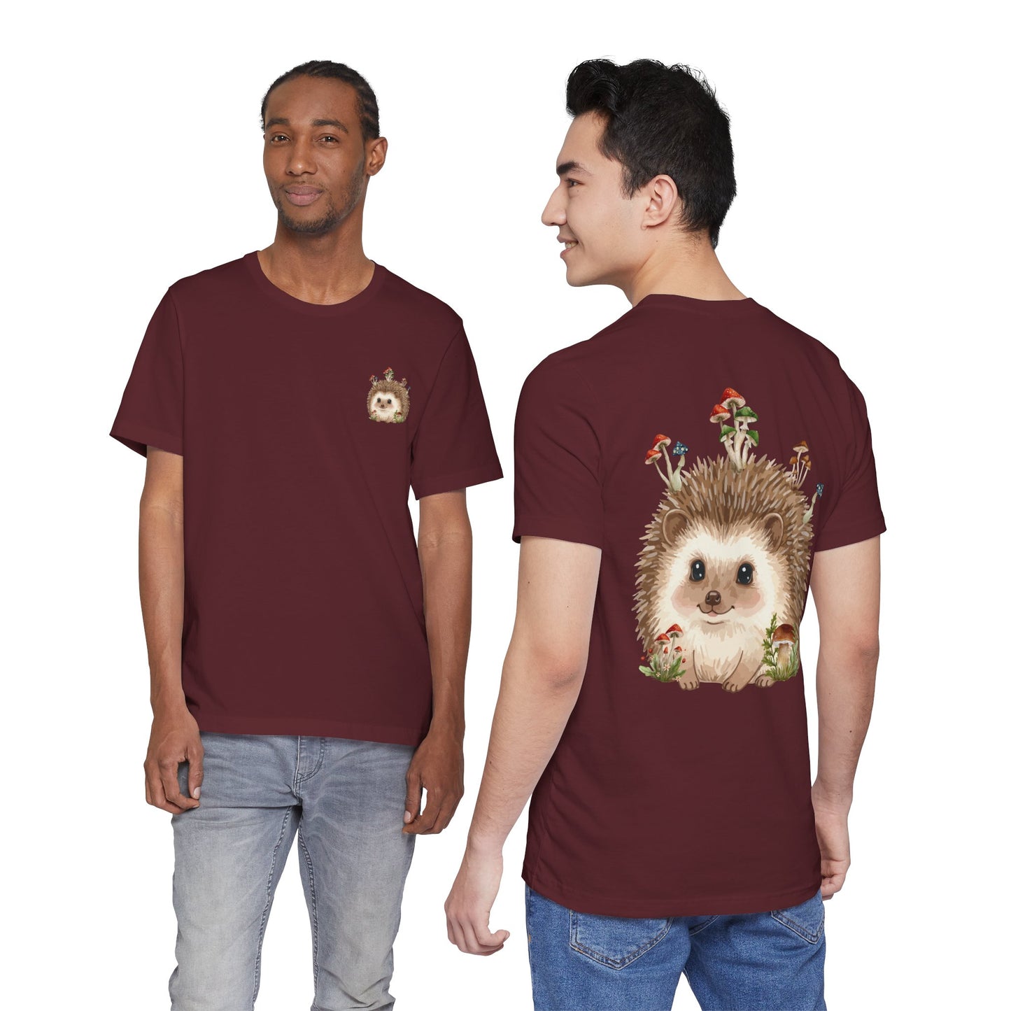 Hedgehog Mushroom Psychedelic Aniaml Graphic Tee