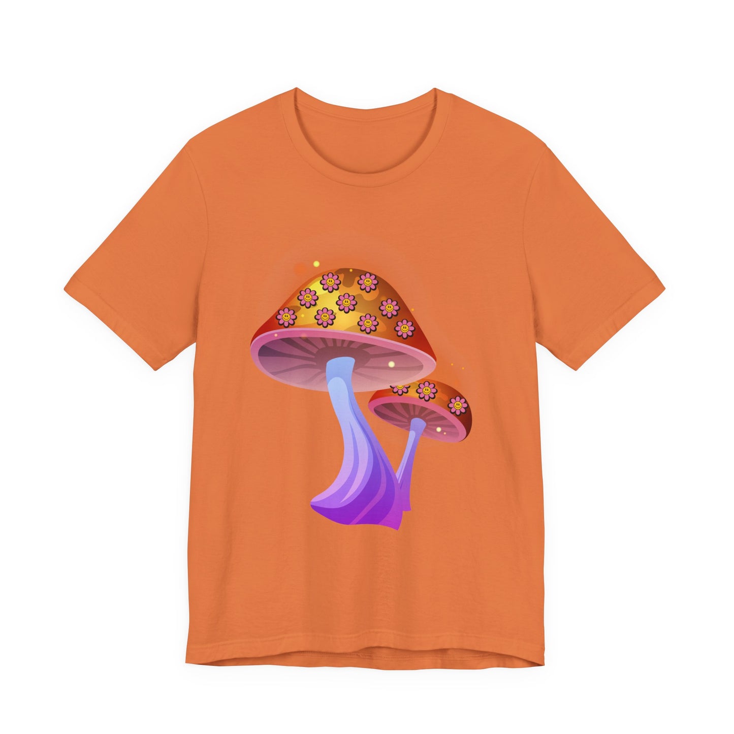 Smiley Mushroom Psychedelic Graphic Tee