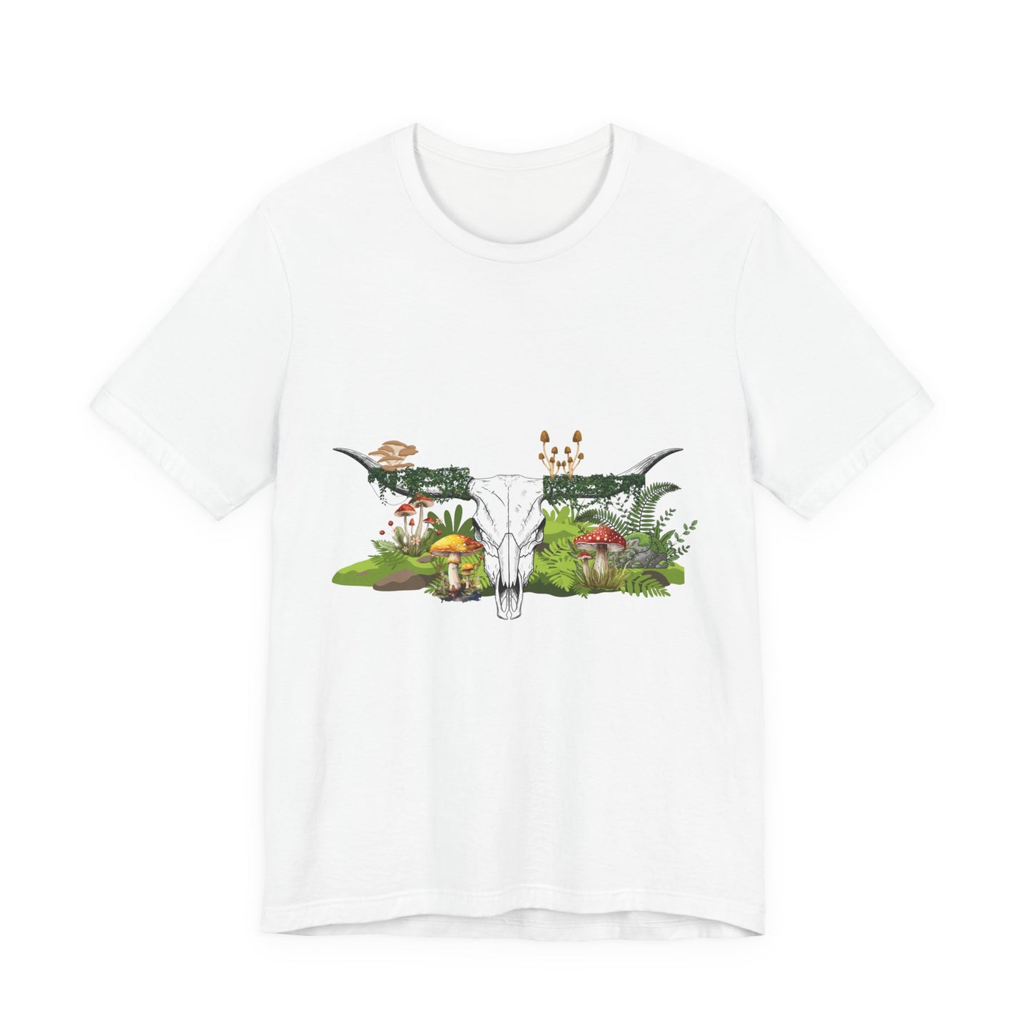 Longhorn Skull Mushroom Western Psychedelic Tee