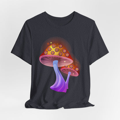 Smiley Mushroom Psychedelic Graphic Tee