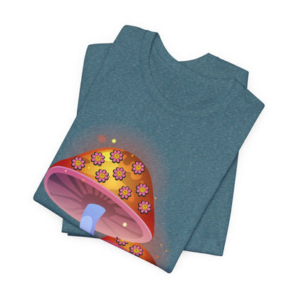 Smiley Mushroom Psychedelic Graphic Tee