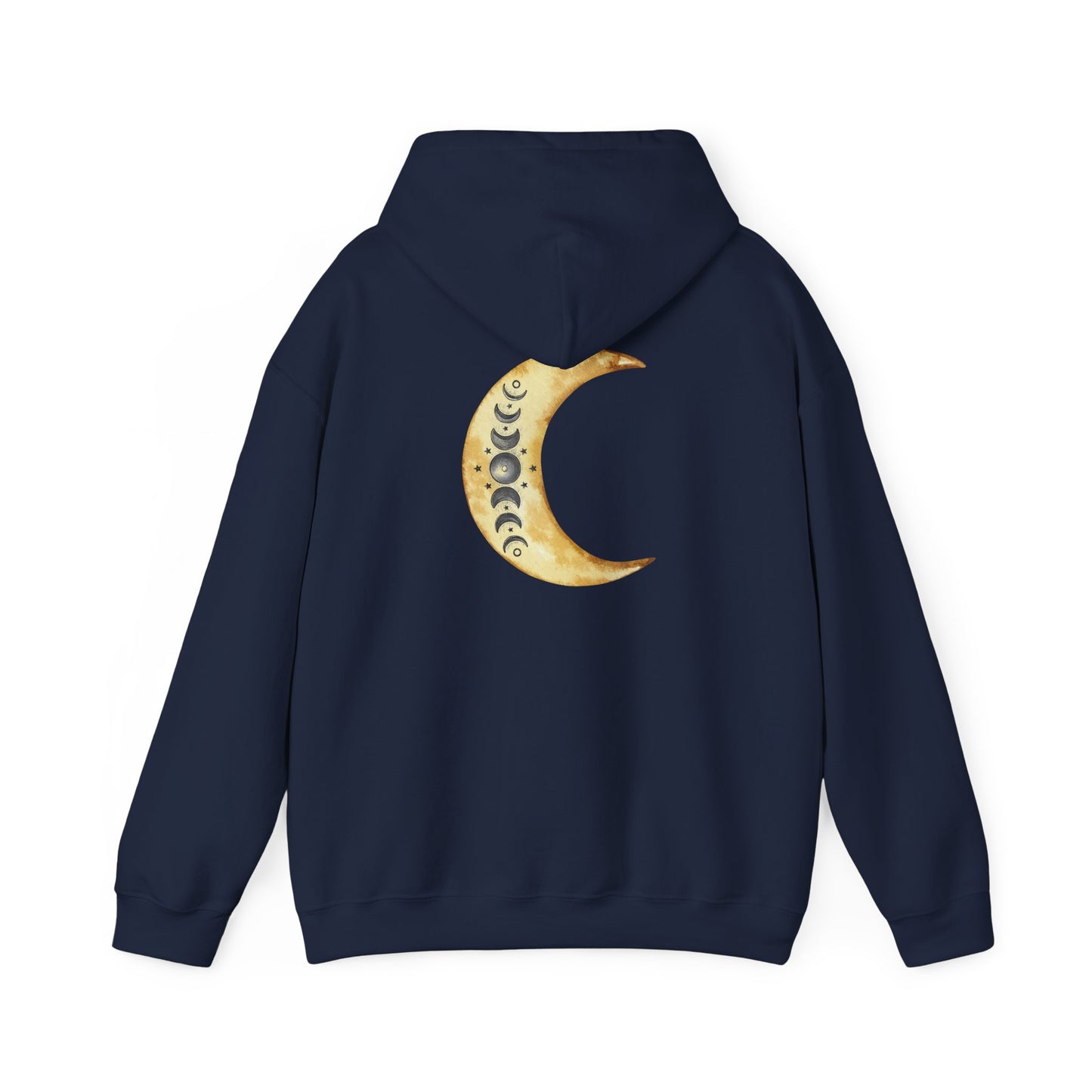 Moon Phases Spiritual Graphic Hooded Sweatshirt