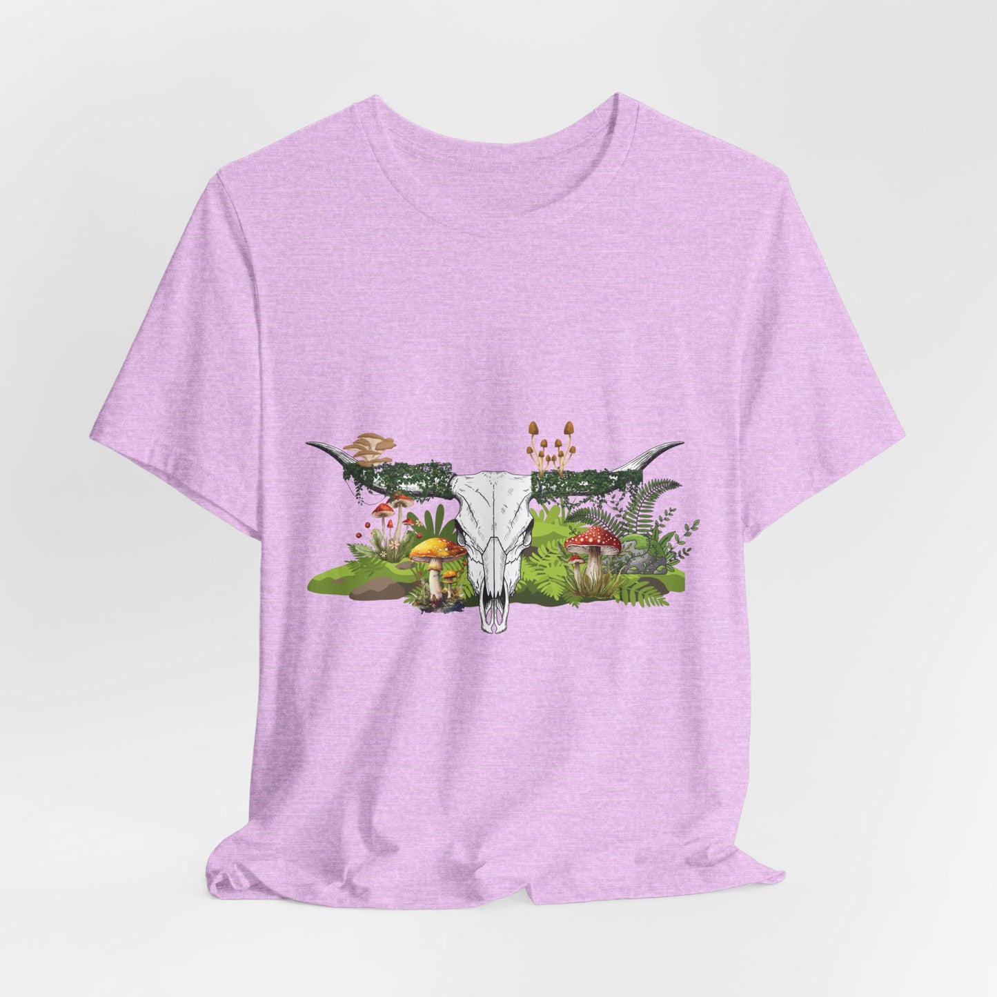 Longhorn Skull Mushroom Western Psychedelic Tee