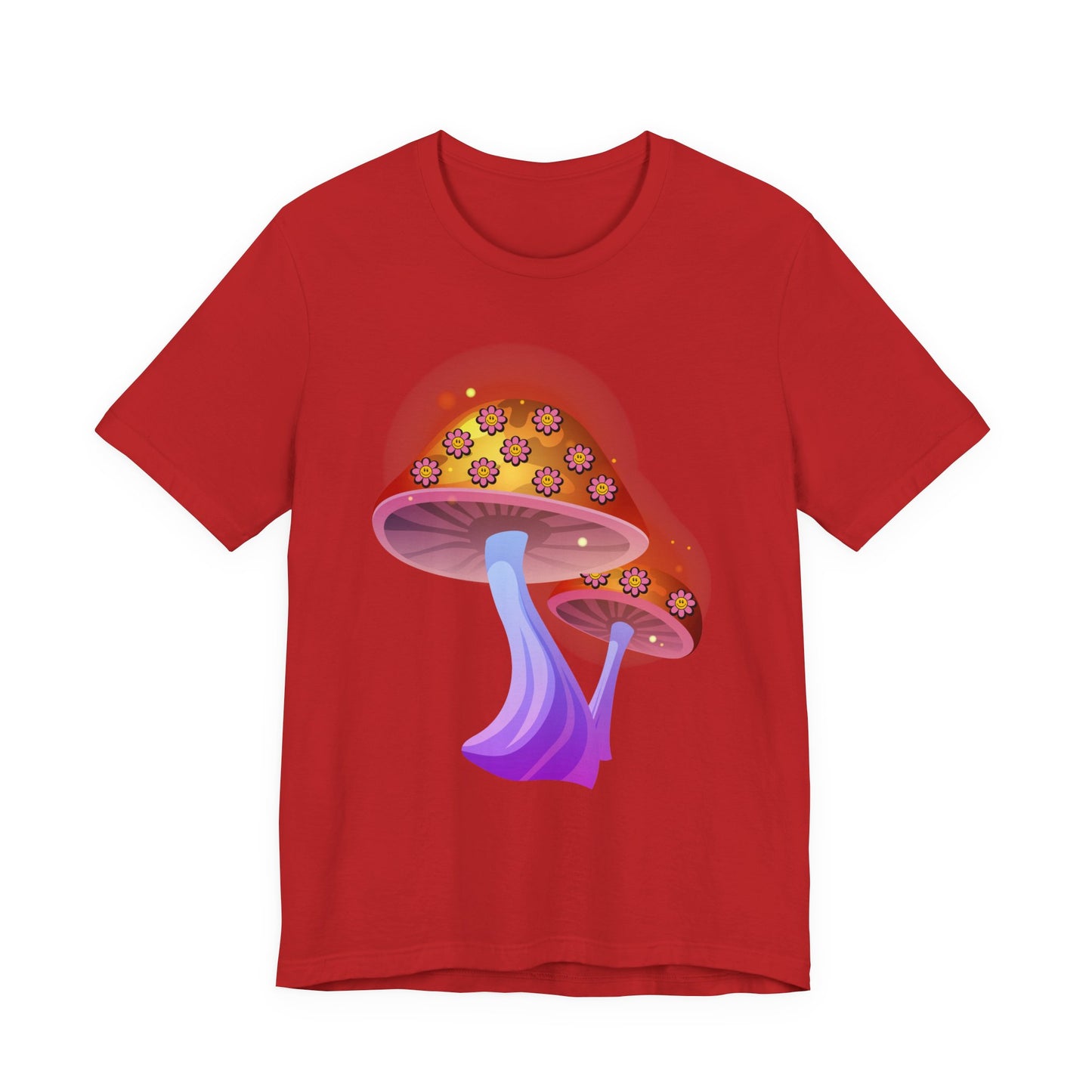 Smiley Mushroom Psychedelic Graphic Tee