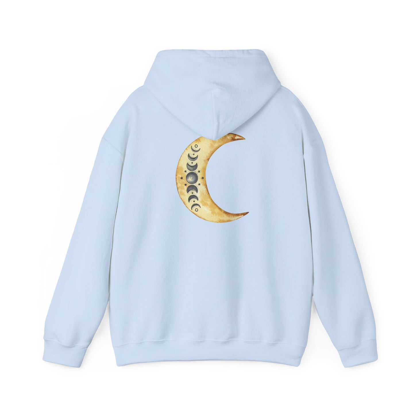 Moon Phases Spiritual Graphic Hooded Sweatshirt