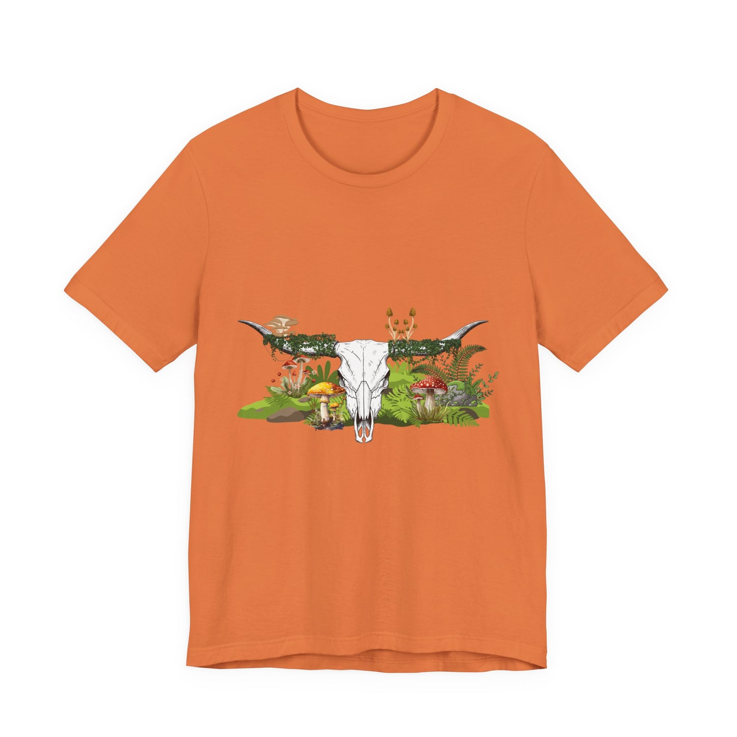 Longhorn Skull Mushroom Western Psychedelic Tee