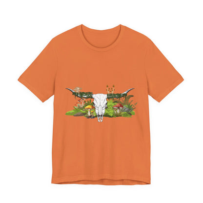 Longhorn Skull Mushroom Western Psychedelic Tee