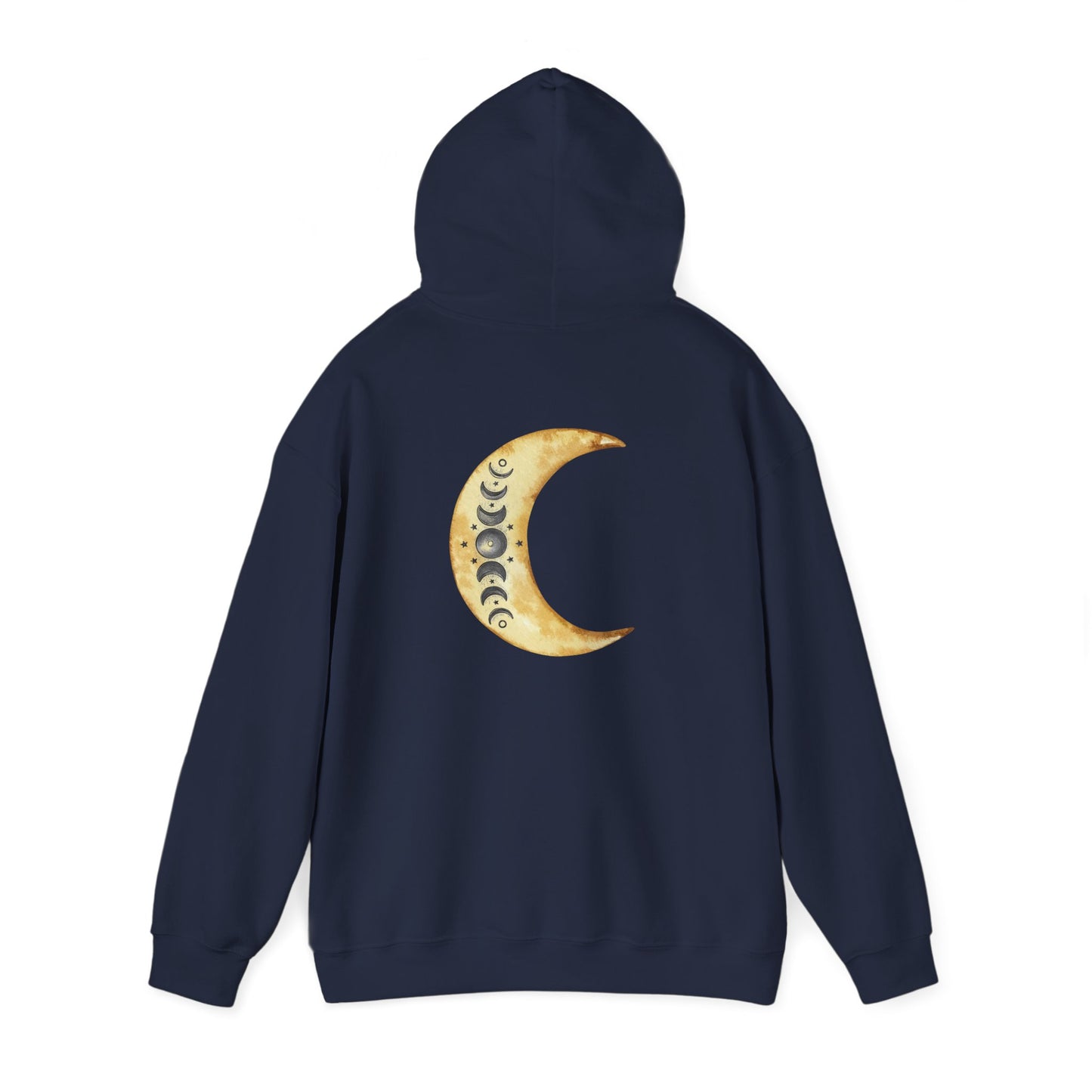 Moon Phases Spiritual Graphic Hooded Sweatshirt
