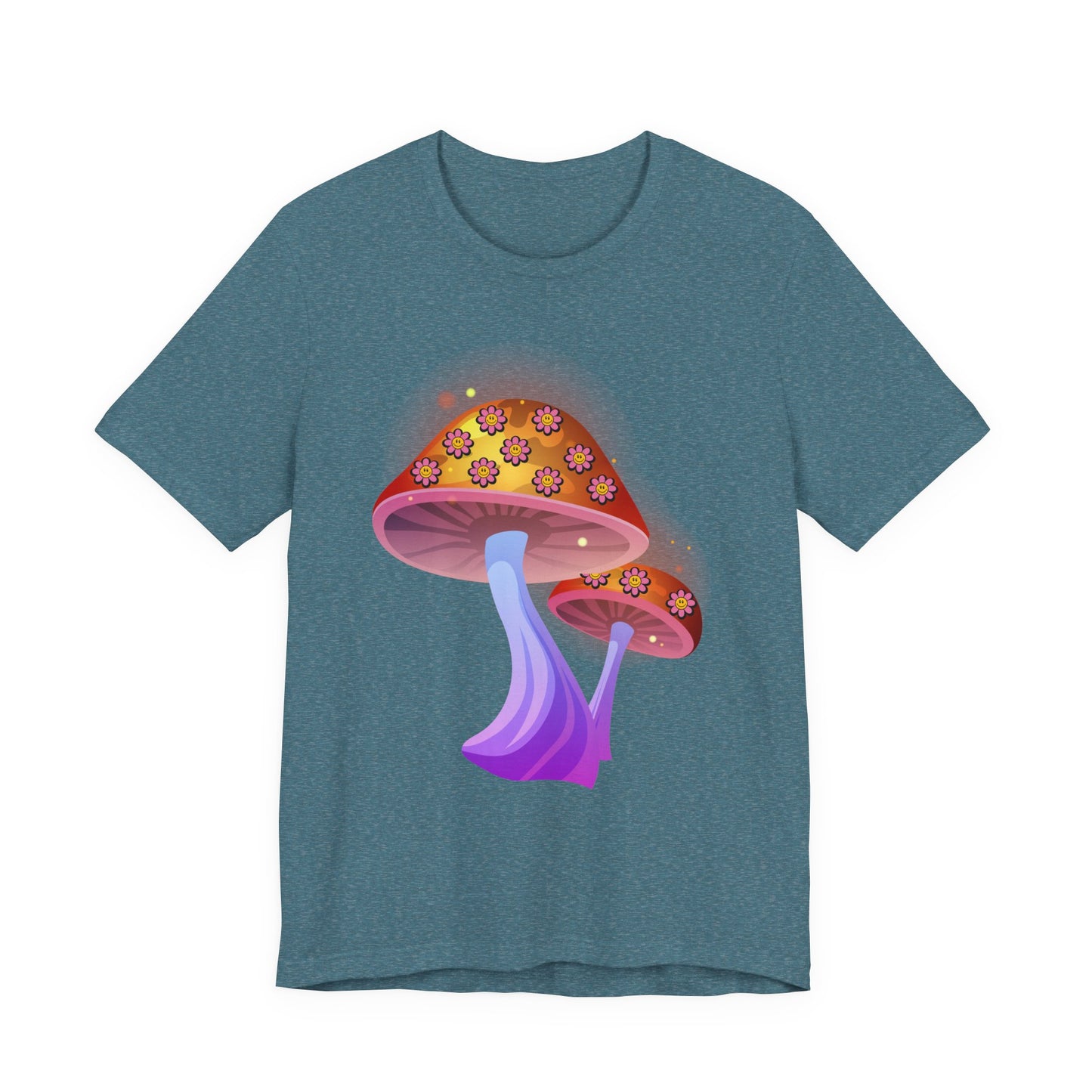 Smiley Mushroom Psychedelic Graphic Tee