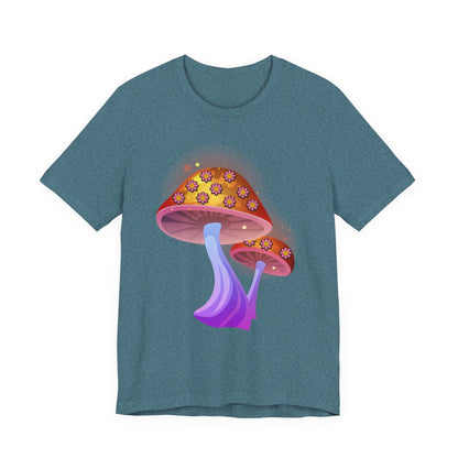 Smiley Mushroom Psychedelic Graphic Tee