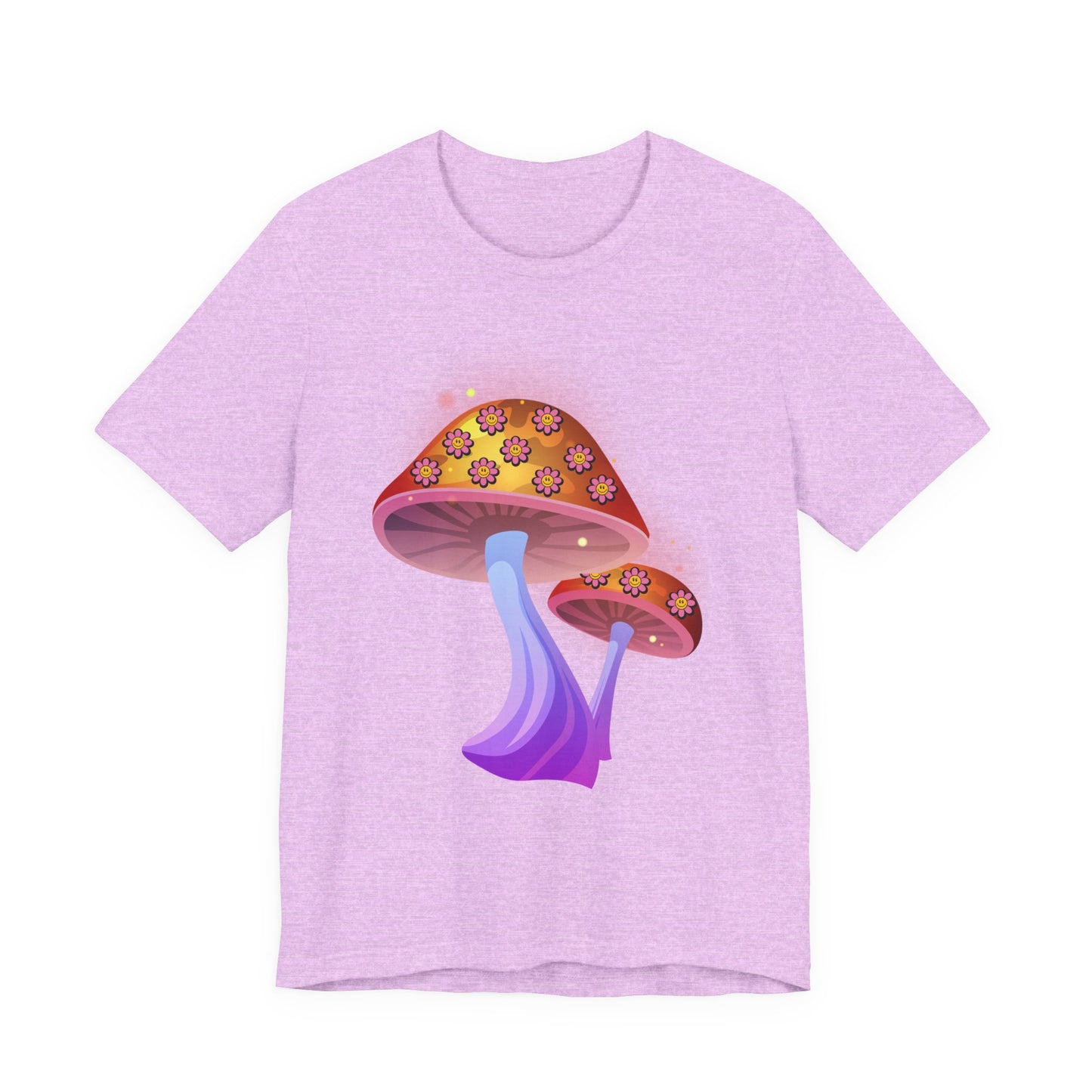 Smiley Mushroom Psychedelic Graphic Tee