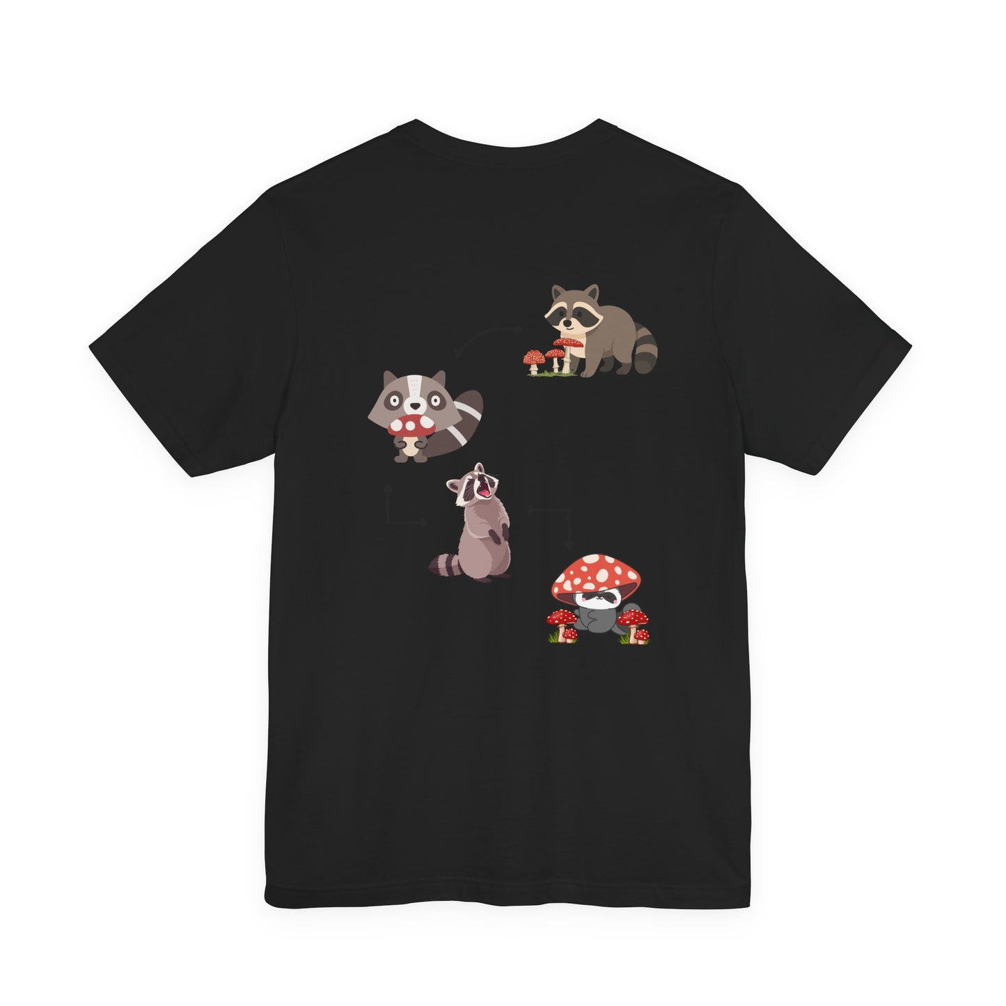 Raccoon Mushroom Psychedelic Animal Graphic Tee