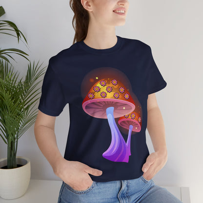 Smiley Mushroom Psychedelic Graphic Tee