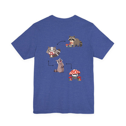 Raccoon Mushroom Psychedelic Animal Graphic Tee