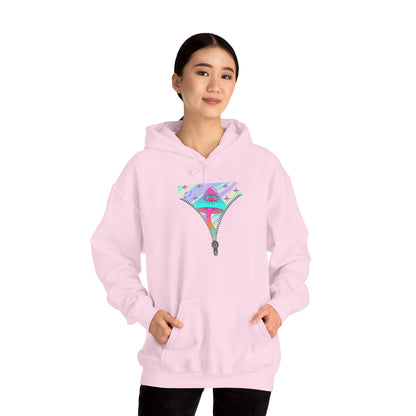 Surreal Zipper Mushroom Psychedelic Hooded Sweatshirt