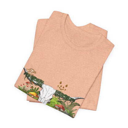 Longhorn Skull Mushroom Western Psychedelic Tee
