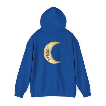 Moon Phases Spiritual Graphic Hooded Sweatshirt