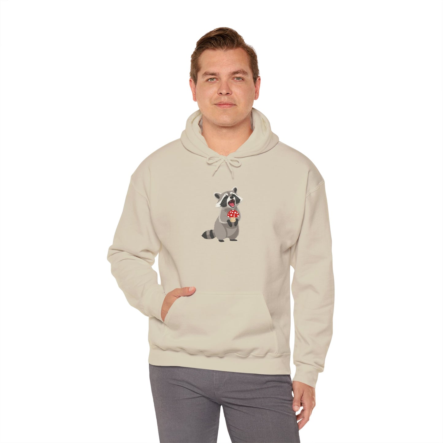 Raccoon Eating Mushroom Sweatshirt