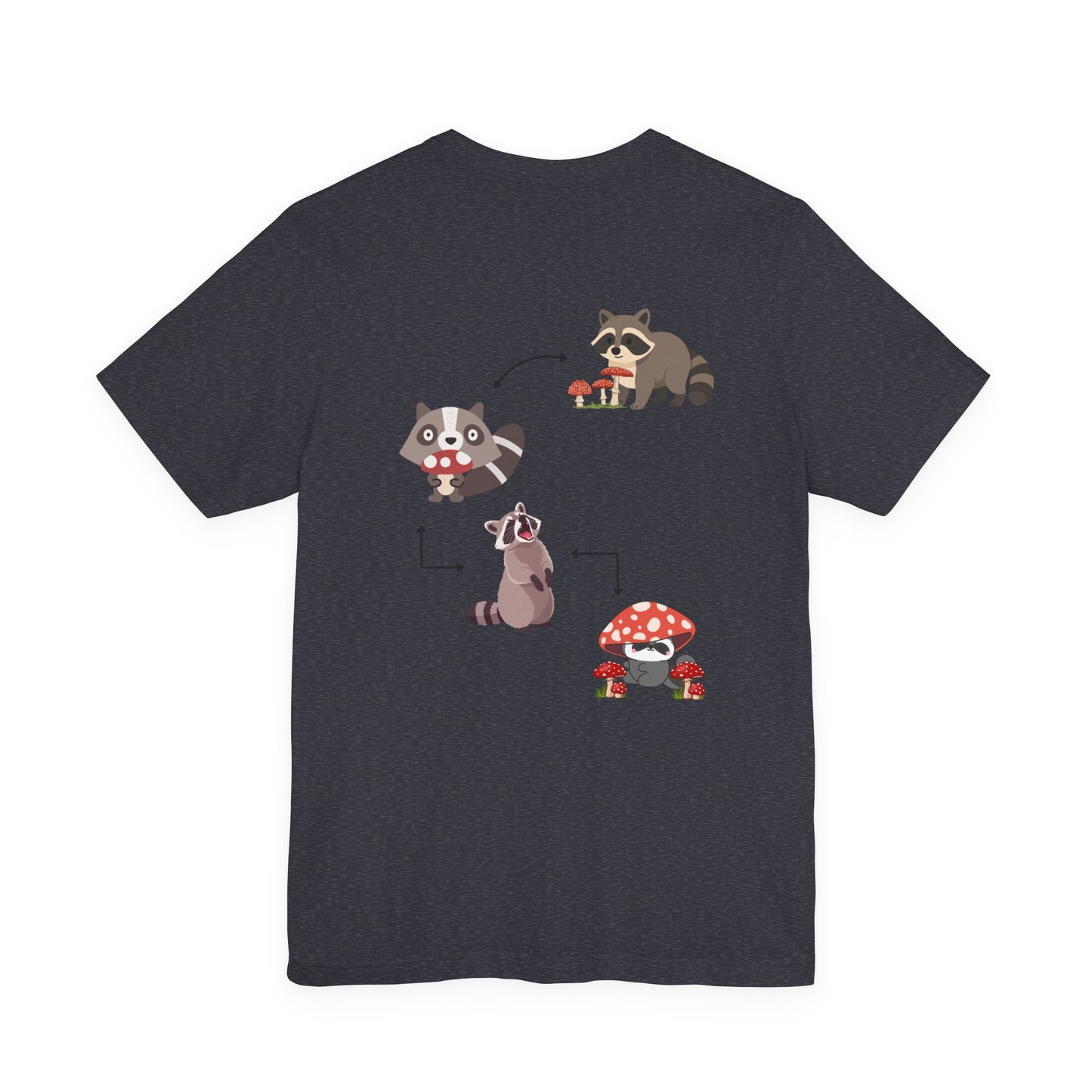 Raccoon Mushroom Psychedelic Animal Graphic Tee
