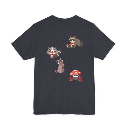 Raccoon Mushroom Psychedelic Animal Graphic Tee
