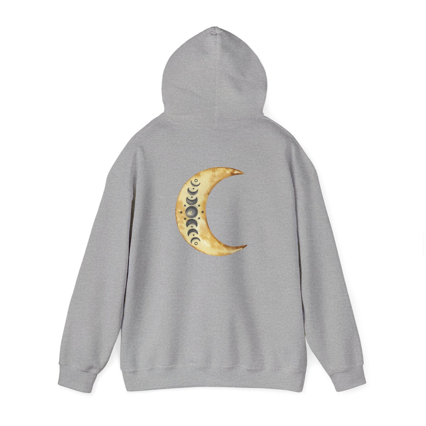 Moon Phases Spiritual Graphic Hooded Sweatshirt